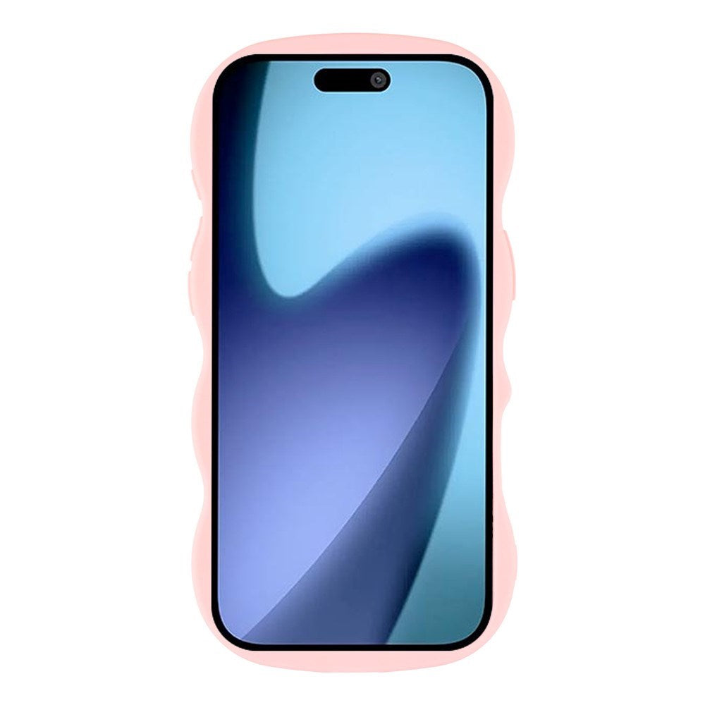iPhone Air - EIDERWOOD Fleksibelt Plastik Wavy Bagside Cover - Lyserød