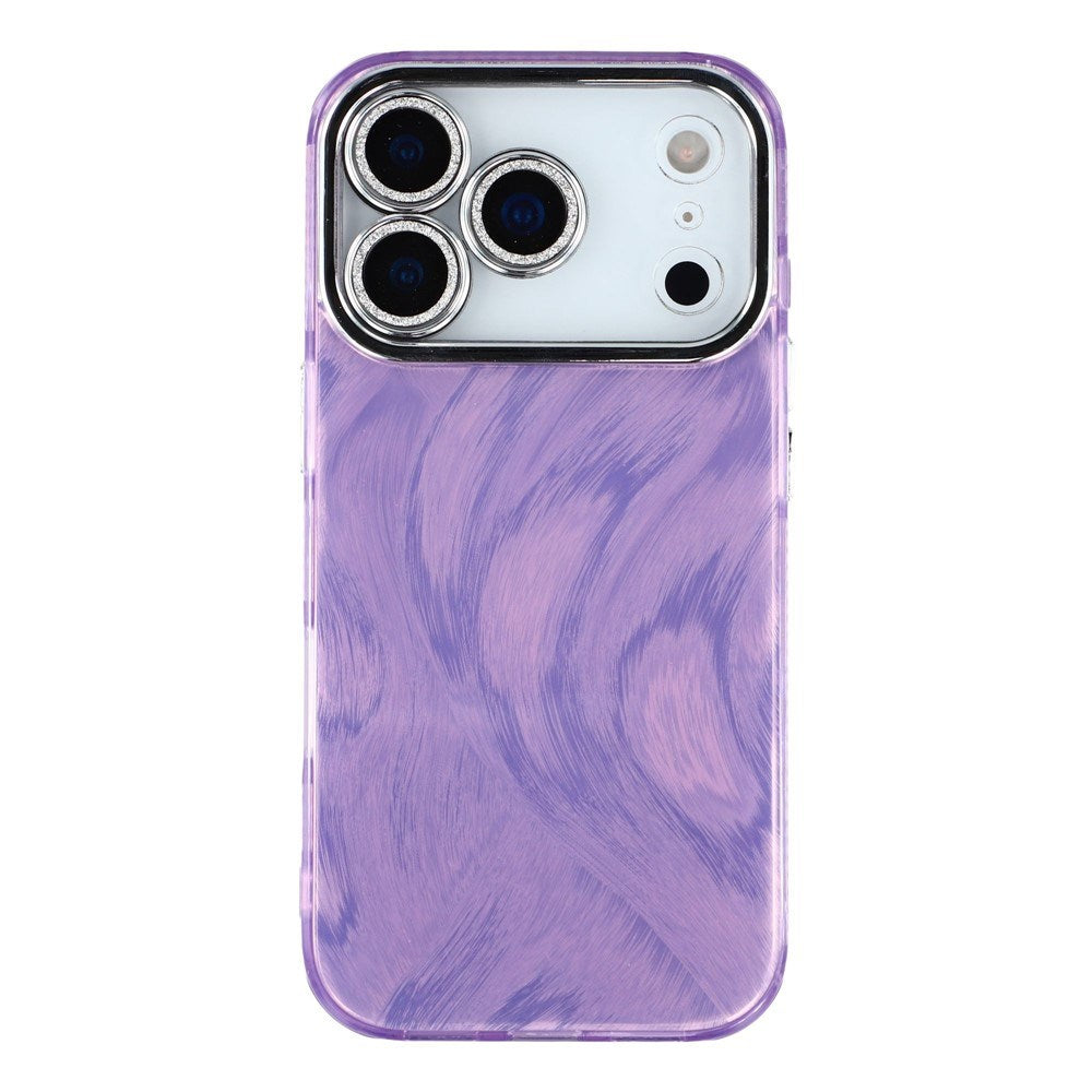 iPhone 17 Pro - EIDERWOOD Hybrid Cover m. Kameralinsebeskyttelse - Penselstrøgsmønster / Lilla