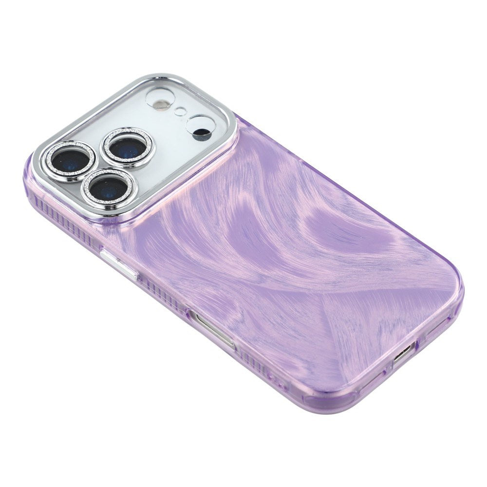iPhone 17 Pro - EIDERWOOD Hybrid Cover m. Kameralinsebeskyttelse - Penselstrøgsmønster / Lilla
