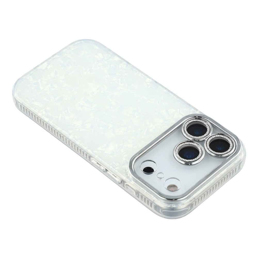 iPhone 17 Pro Max - EIDERWOOD Hybrid Cover m. Kameralinsebeskyttelse - Perlemorsmønster / Hvid