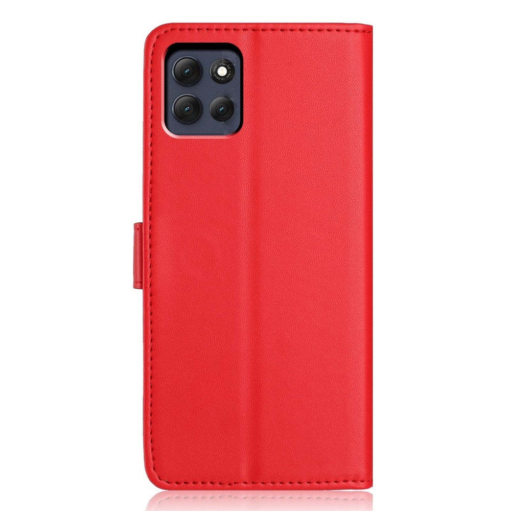 Motorola Moto G86 Power EIDERWOOD Kunstlæder Flip Cover m. Strop & Pung - Rød