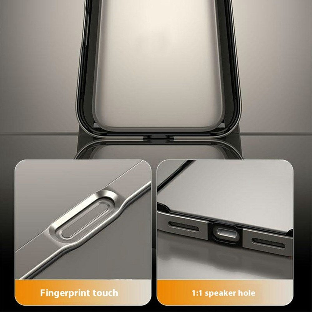 iPhone 17 Pro EIDERWOOD Metal Bumper Cover m. Stødabsorberende Silikone Hjørner - Mørkeblå