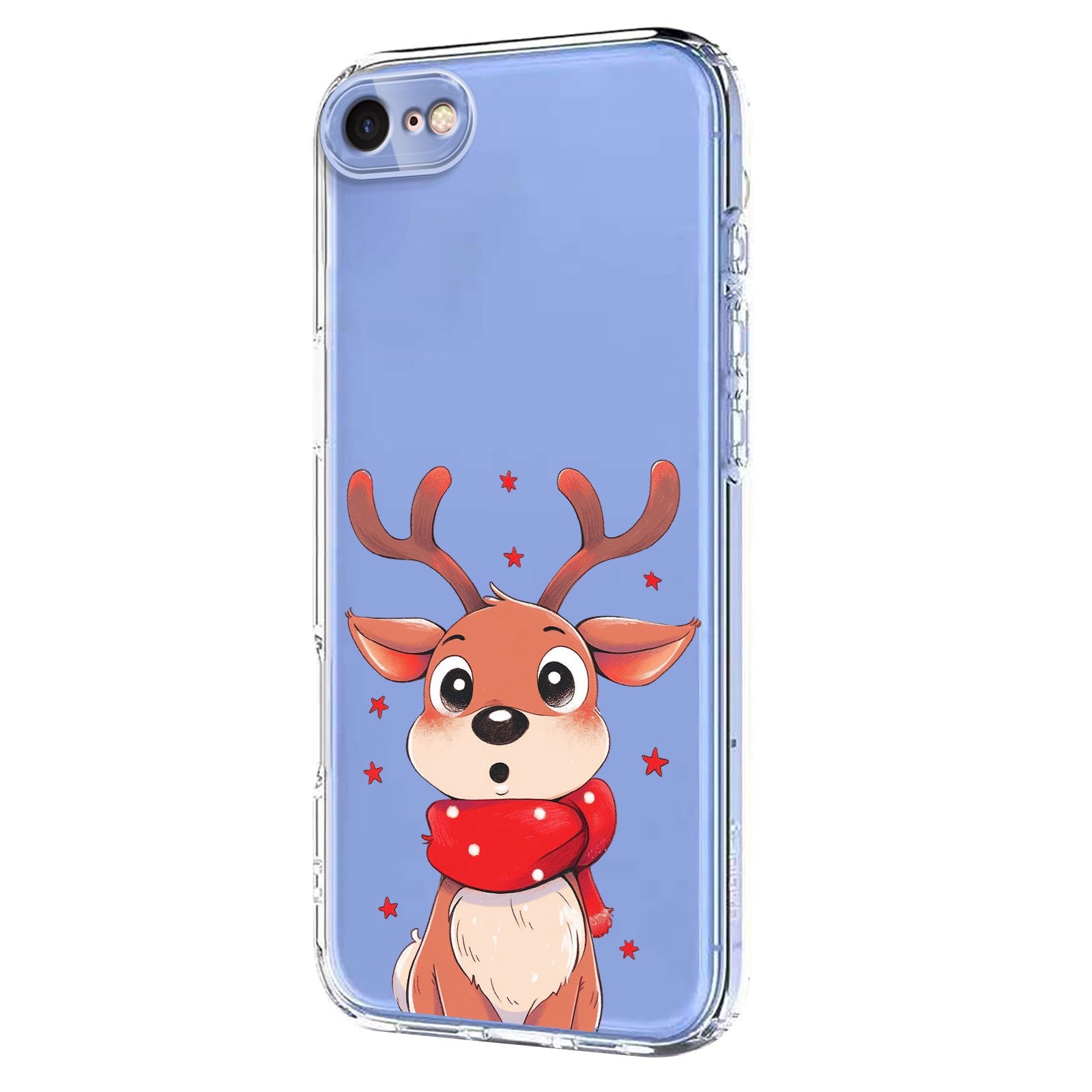 EIDERWOOD iPhone SE (2022 / 2020) / 8 / 7 Fleksibelt Plast Jule Mobil Cover - Gennemsigtig / Rensdyr