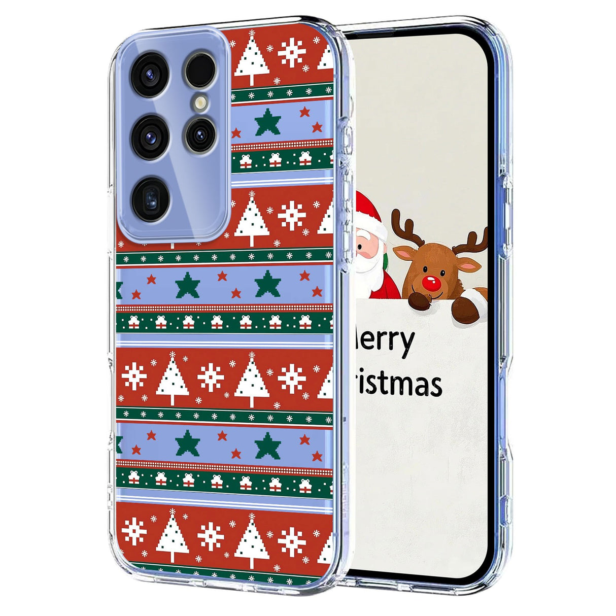 EIDERWOOD Samsung Galaxy S23 Ultra Fleksibelt Plast Jule Mobil Cover - Gennemsigtig / Mønster