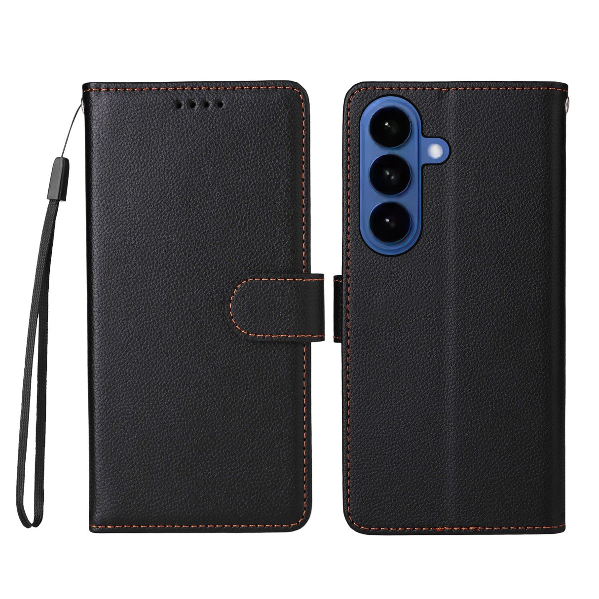 EIDERWOOD Samsung Galaxy S26 Kunstlæder Flip Cover - Strop - Sort