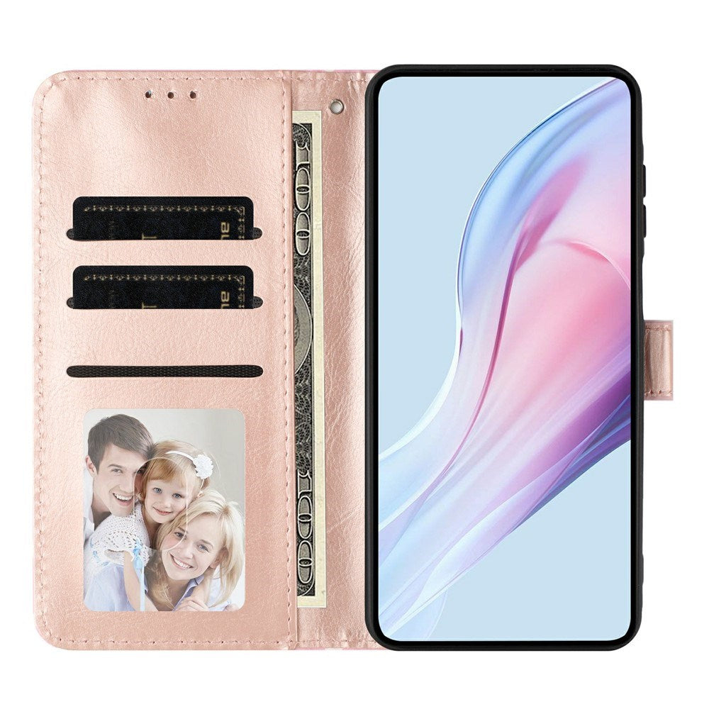 EIDERWOOD iPhone 17 Kunstlæder Flip Mobil Cover m. Polka Design - Lyserød