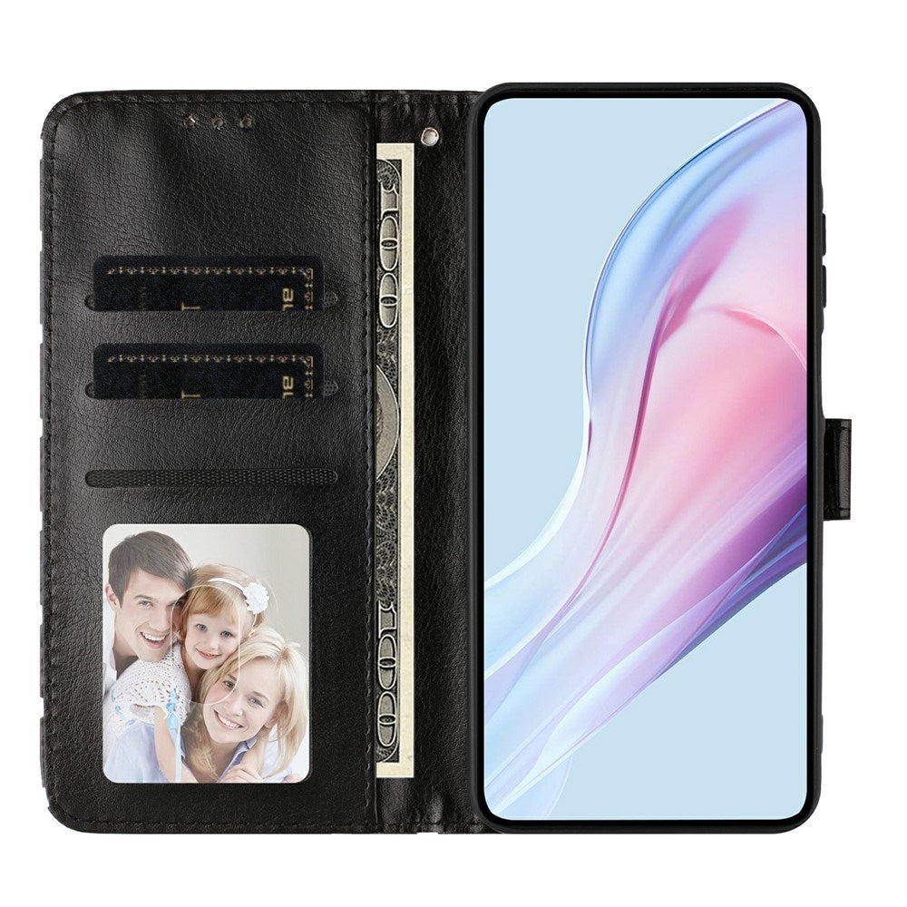 EIDERWOOD iPhone 17 Kunstlæder Flip Mobil Cover m. Polka Design - Sort