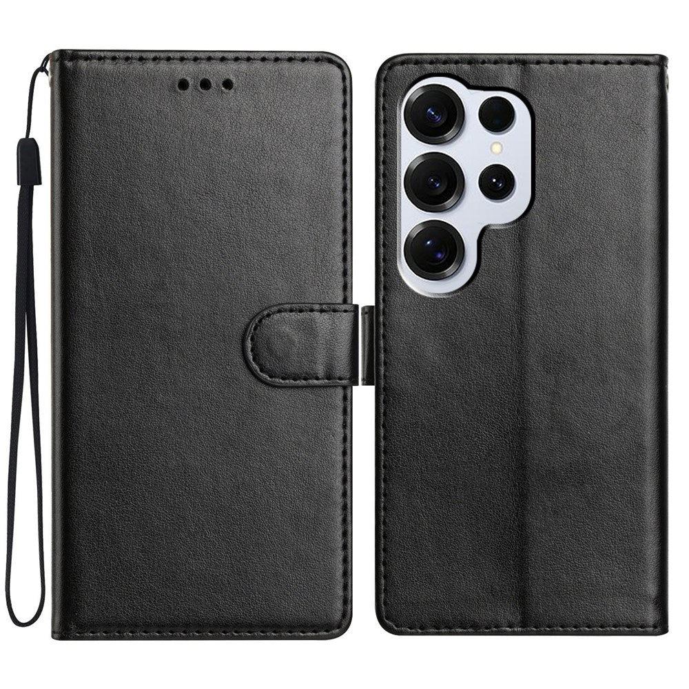 EIDERWOOD Samsung Galaxy S26 Ultra Kunstlæder Flip Cover m. Strop & Pung - Sort