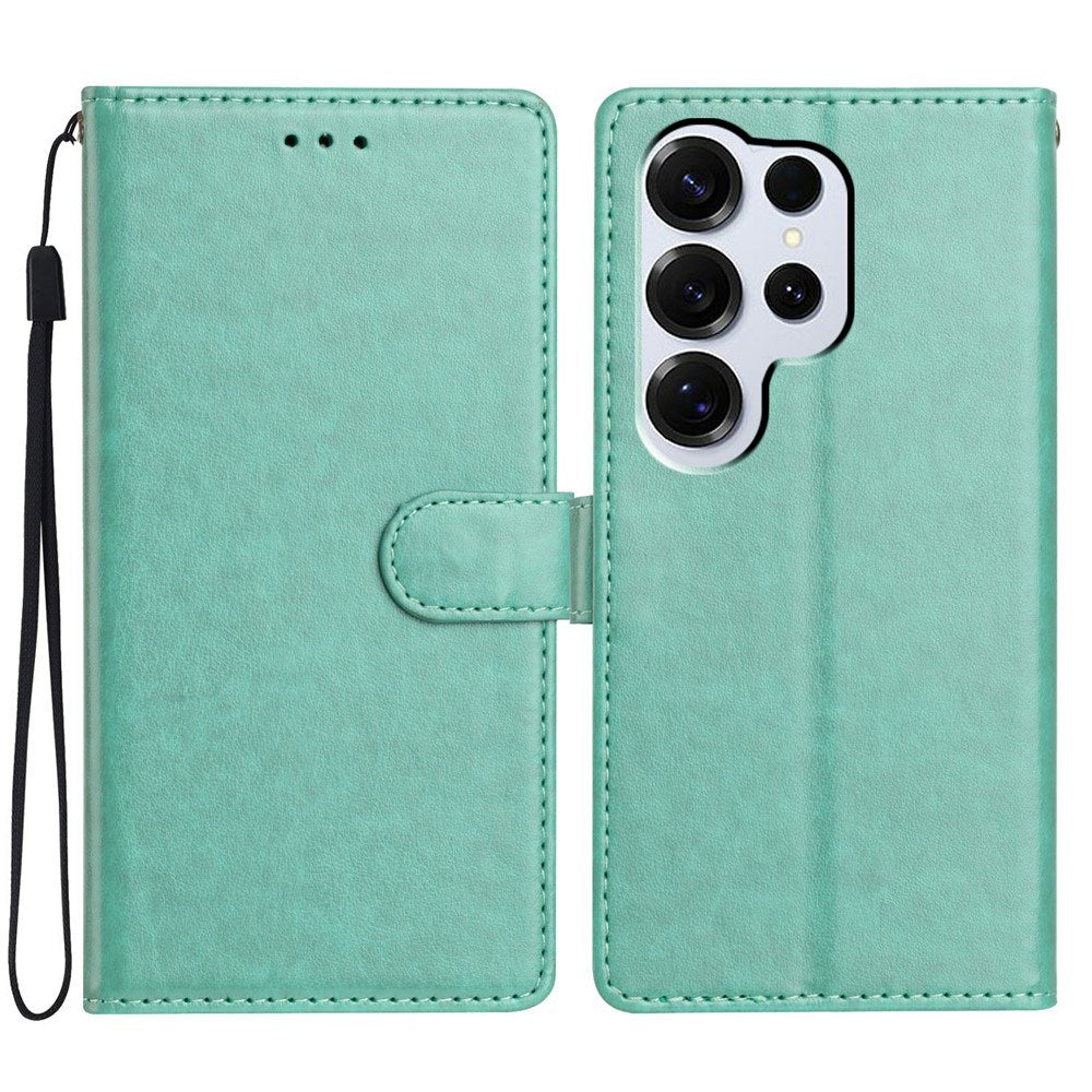 EIDERWOOD Samsung Galaxy S26 Ultra Kunstlæder Flip Cover m. Strop & Pung - Grøn