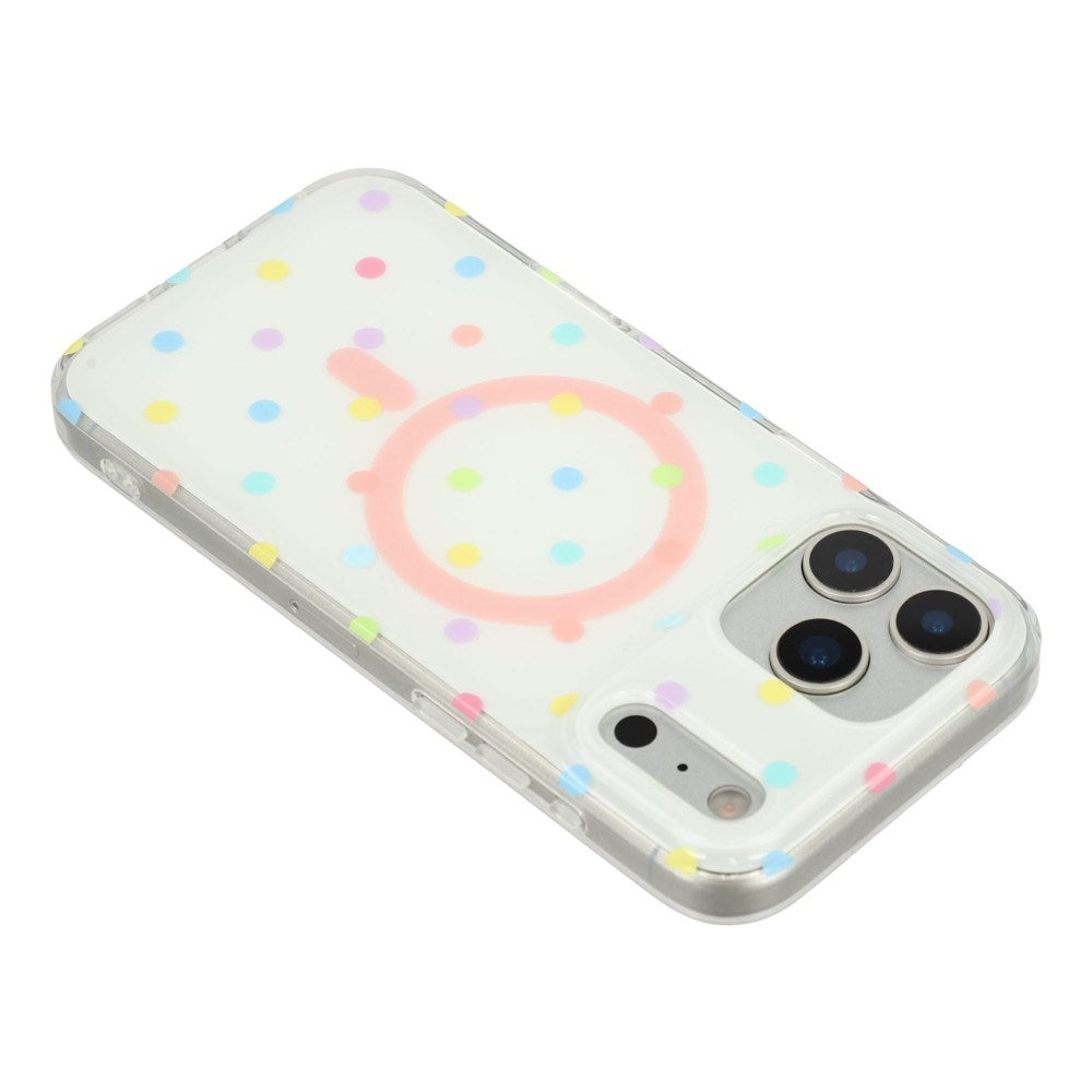 EIDERWOOD iPhone 17 Pro Max Hybrid Mobil Cover m. Polka Design - MagSafe Kompatibel - Gennemsigtig / Multi