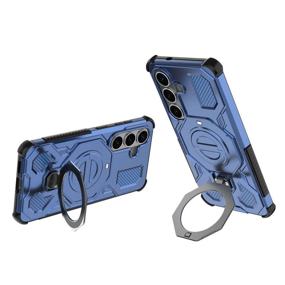 EIDERWOOD Samsung Galaxy S26 Hybrid Håndværker Cover - Roterende Kickstand - Blå
