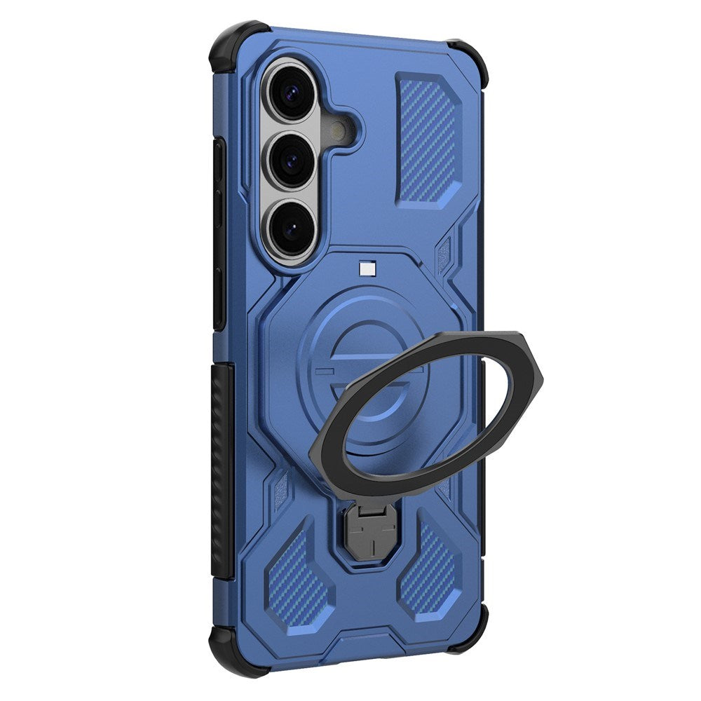 EIDERWOOD Samsung Galaxy S26 Hybrid Håndværker Cover - Roterende Kickstand - Blå