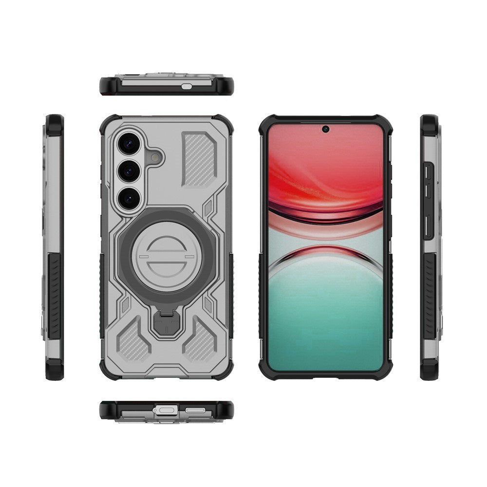 EIDERWOOD Samsung Galaxy S26 Hybrid Håndværker Cover - Roterende Kickstand - Grå