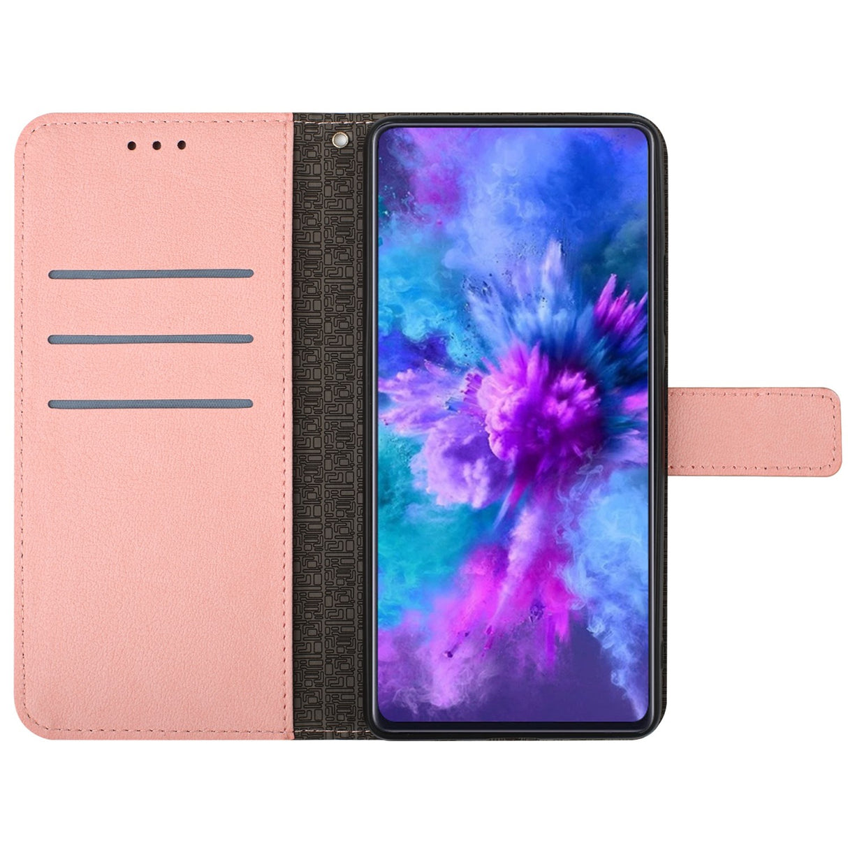 EIDERWOOD OnePlus 15 Kunstlæder Mobil Flipcover m. Aftryk - Lyserød