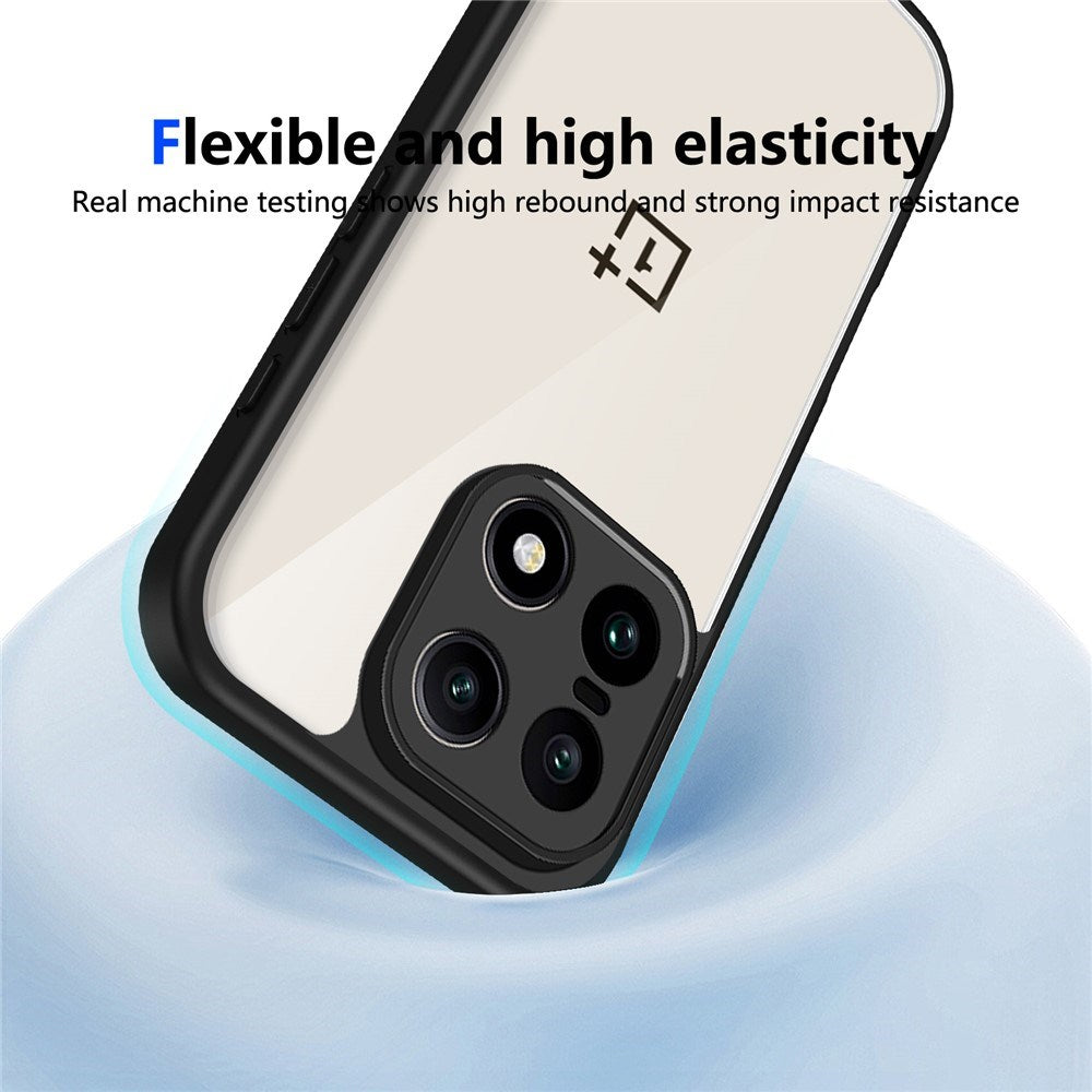 EIDERWOOD OnePlus 15 Fleksibelt Plast Mobil Cover - Gennemsigtig/Sort