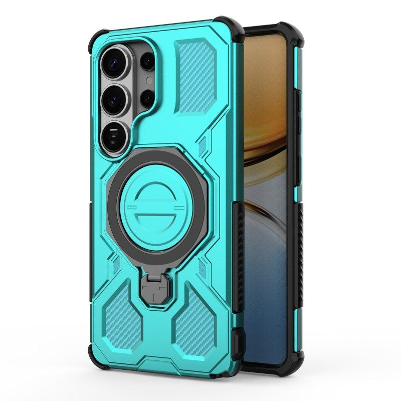 Samsung Galaxy S26 Ultra Håndværkercover m. Kickstand & 2 x Skærmbeskyttelse - Turkis
