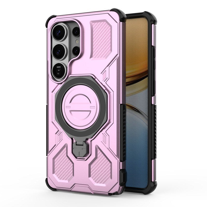 Samsung Galaxy S26 Ultra Håndværkercover m. Kickstand & 2 x Skærmbeskyttelse - Lyserød