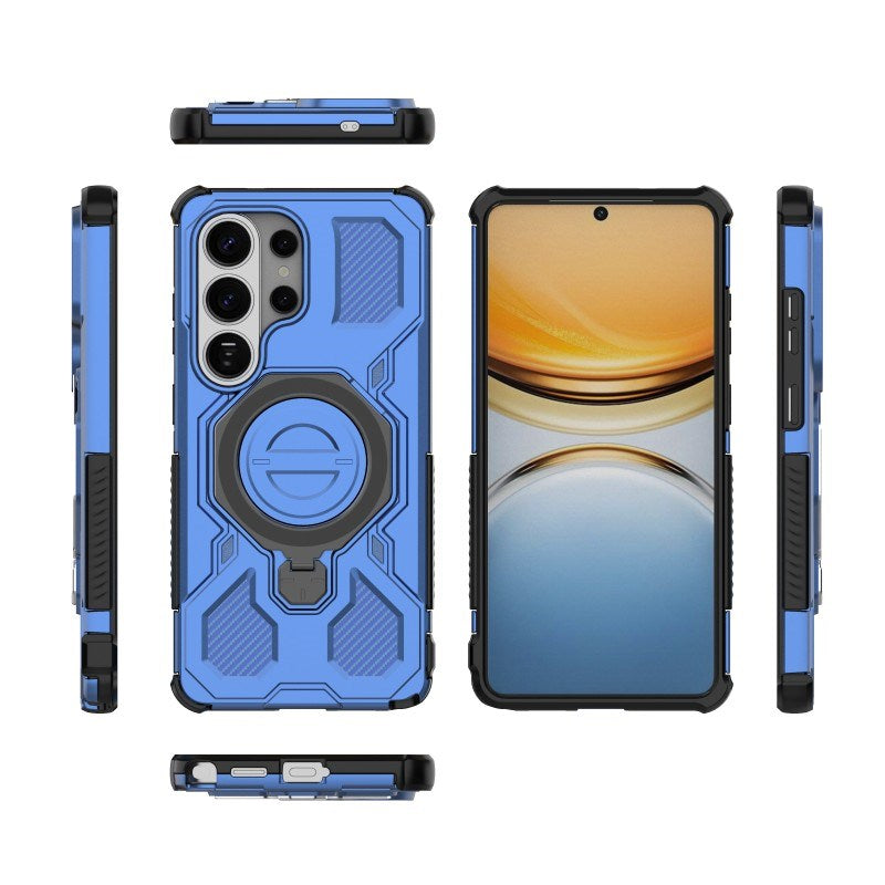 Samsung Galaxy S26 Ultra Håndværkercover m. Kickstand & 2 x Skærmbeskyttelse - Blå