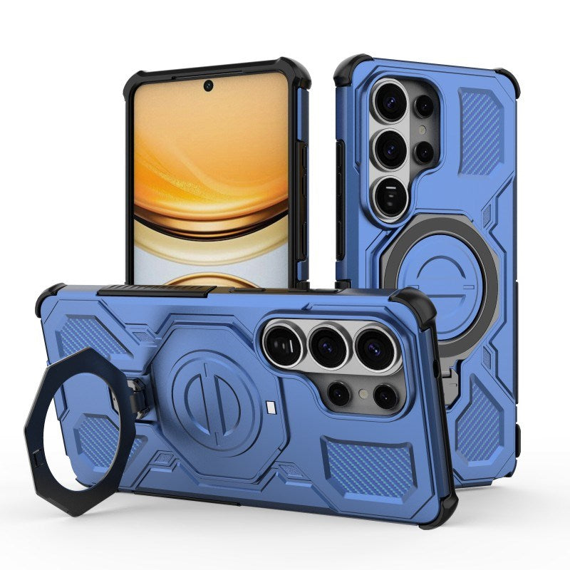 Samsung Galaxy S26 Ultra Håndværkercover m. Kickstand & 2 x Skærmbeskyttelse - Blå