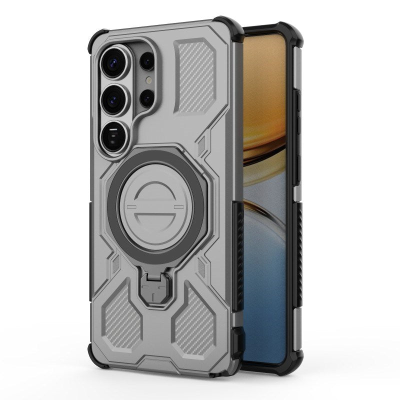 Samsung Galaxy S26 Ultra Håndværkercover m. Kickstand & 2 x Skærmbeskyttelse - Grå