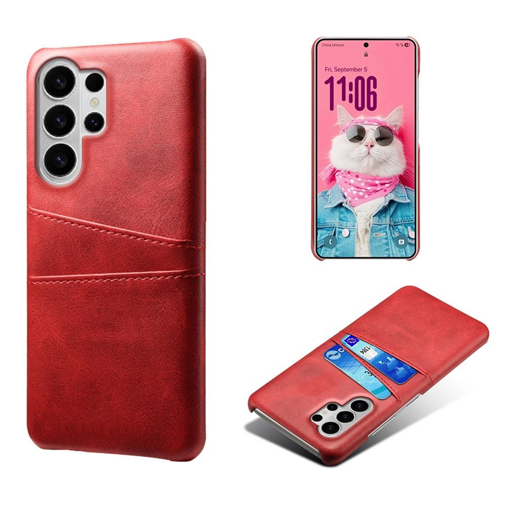 EIDERWOOD Samsung Galaxy S26 Ultra Kunstlæder Bagside Cover m. Kortholder - Rød