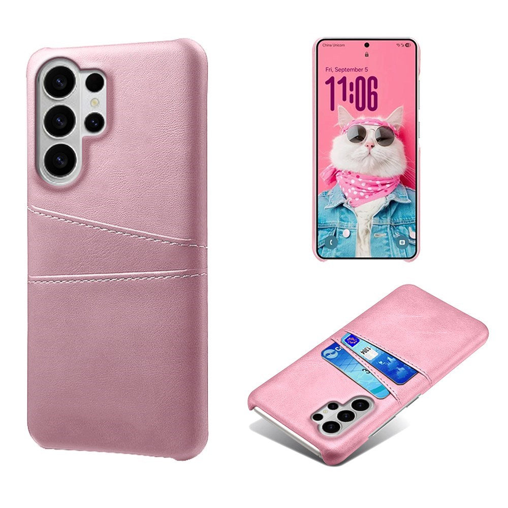 EIDERWOOD Samsung Galaxy S26 Ultra Kunstlæder Bagside Cover m. Kortholder - Lyserød