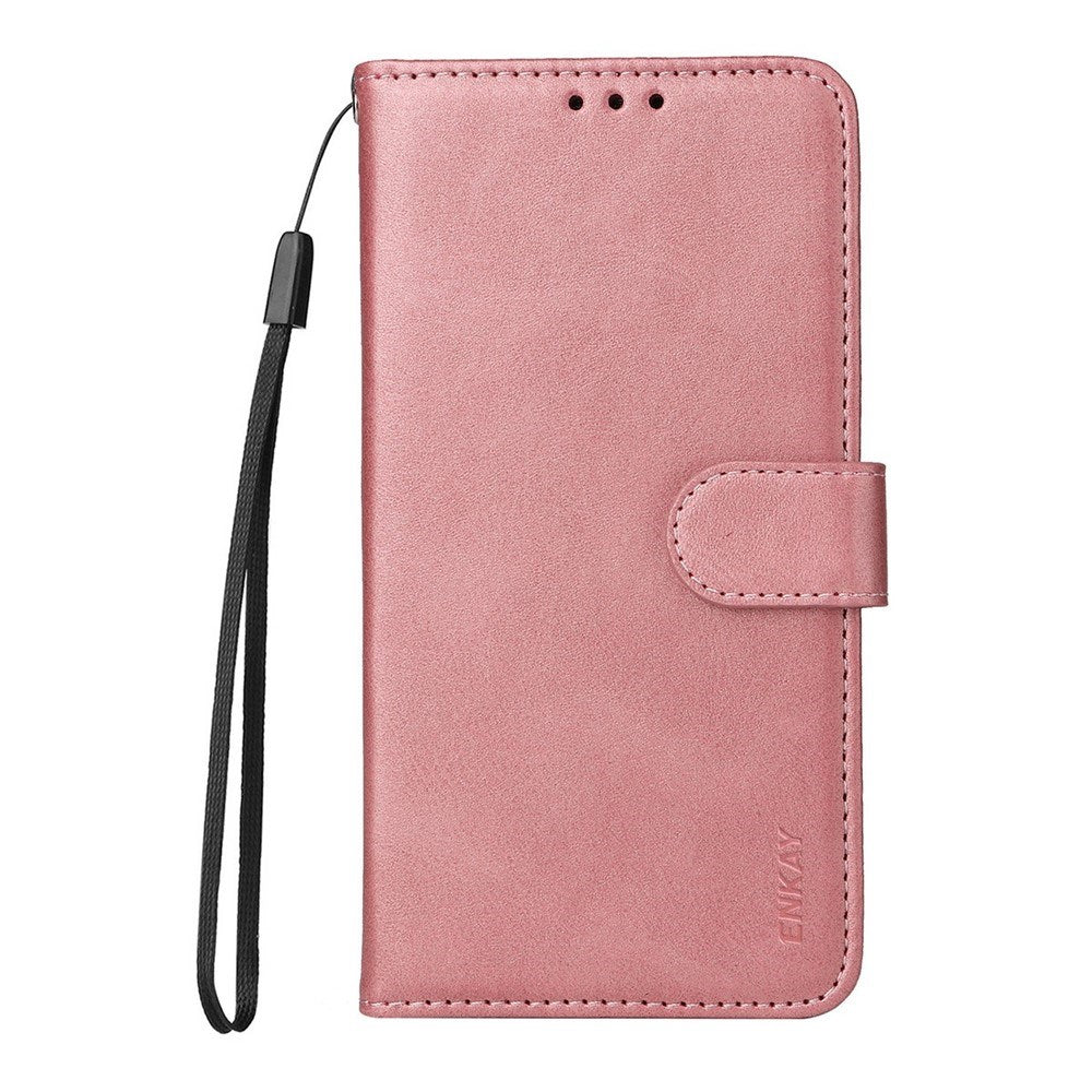 Samsung Galaxy S26 Ultra ENKAY - 2-i-1 Kunstlæder Cover inkl. Skærmbeskyttelsesglas - Lyserød