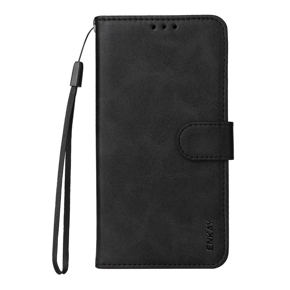 Samsung Galaxy S26 Ultra ENKAY - 2-i-1 Kunstlæder Cover inkl. Skærmbeskyttelsesglas - Sort