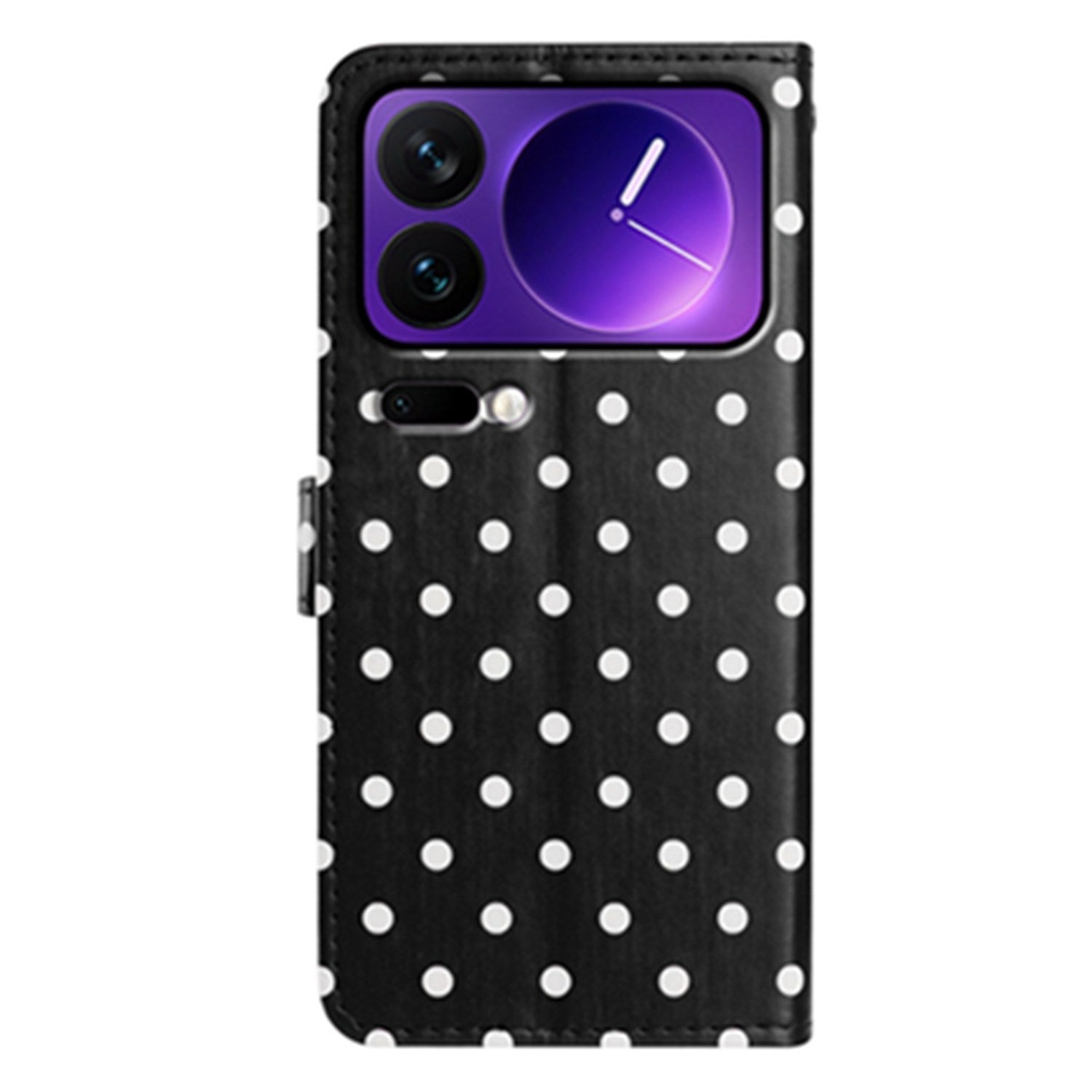 EIDERWOOD Xiaomi 17 Pro Max Kunstlæder Flip Mobil Cover m. Polka Design - Sort