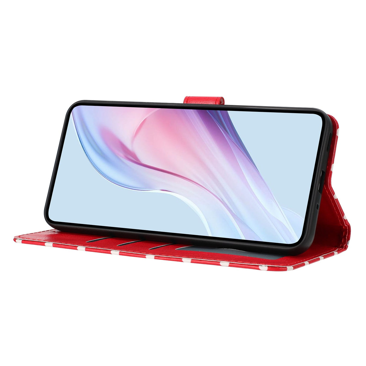 EIDERWOOD Xiaomi 17 Pro Max Kunstlæder Flip Mobil Cover m. Polka Design - Rød