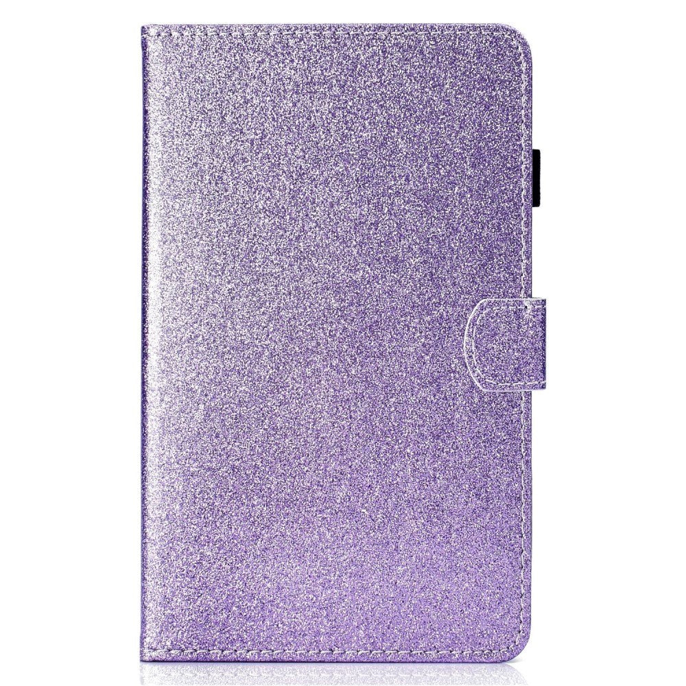iPad 11" (2025) / iPad 10.9" (2024/2022) Glitter Flip Cover m. Flipstander & Kortholder - Lilla