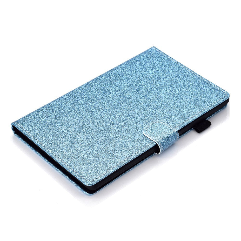 iPad 11" (2025) / iPad 10.9" (2024/2022) Glitter Flip Cover m. Flipstander & Kortholder - Blå