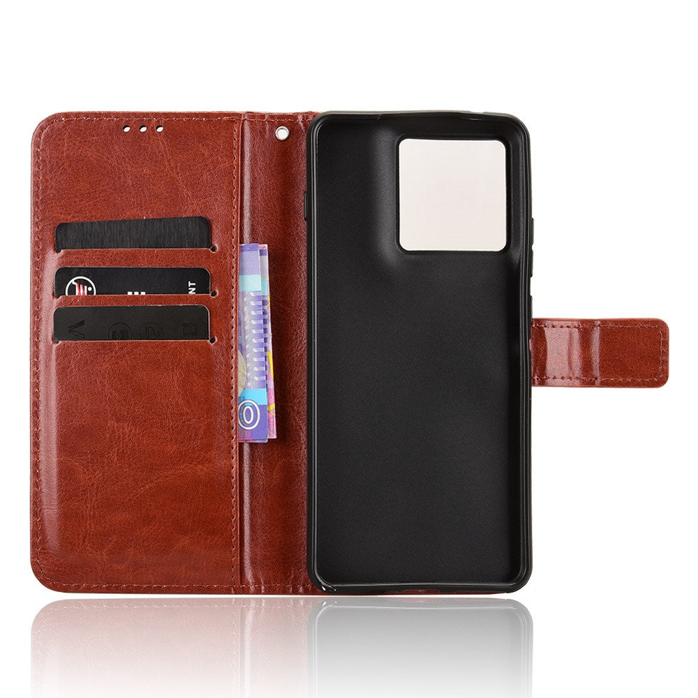 EIDERWOOD Motorola Edge 70 Kunstlæder Flip Cover m. Strop & Pung - Brun