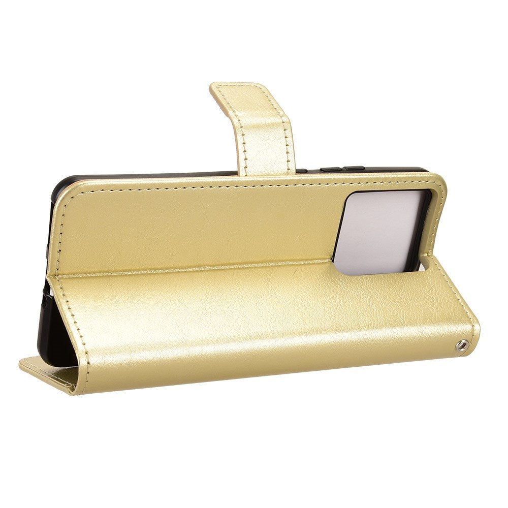EIDERWOOD Motorola Edge 70 Kunstlæder Flip Cover m. Strop & Pung - Guld