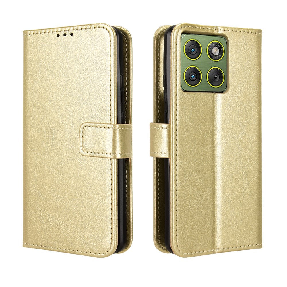 EIDERWOOD Motorola Edge 70 Kunstlæder Flip Cover m. Strop & Pung - Guld