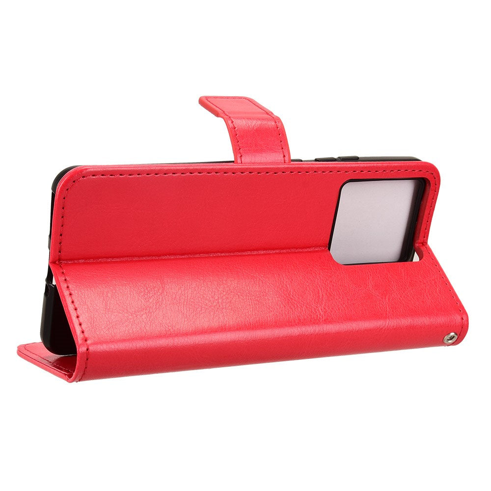 EIDERWOOD Motorola Edge 70 Kunstlæder Flip Cover m. Strop & Pung - Rød