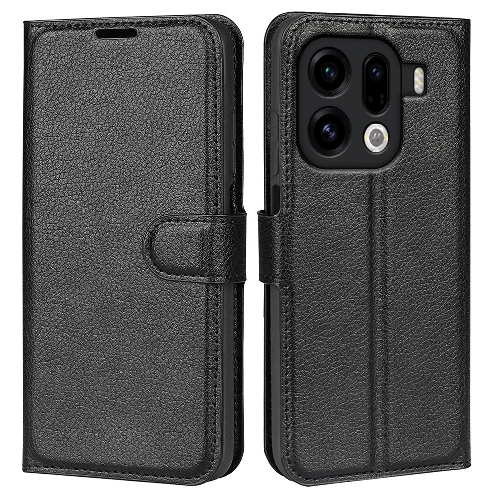 OPPO Find X9 Pro - EIDERWOOD Kunstlæder Flip Cover - Sort