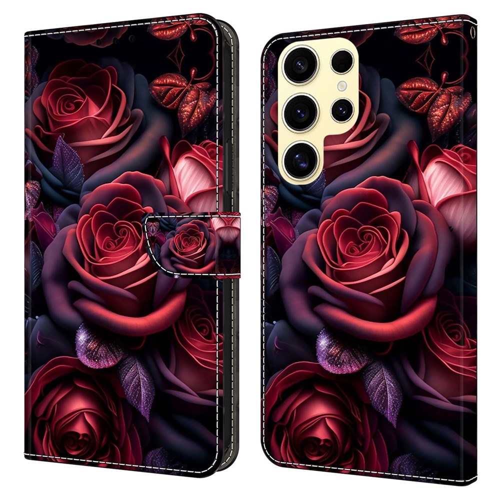 EIDERWOOD Samsung Galaxy S26 Ultra Kunstlæder Flip Cover m. Print - Roser