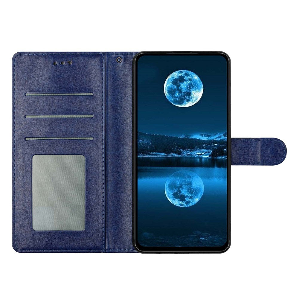Samsung Galaxy A27 EIDERWOOD Kunstlæder Flip Cover - Strop - Blå