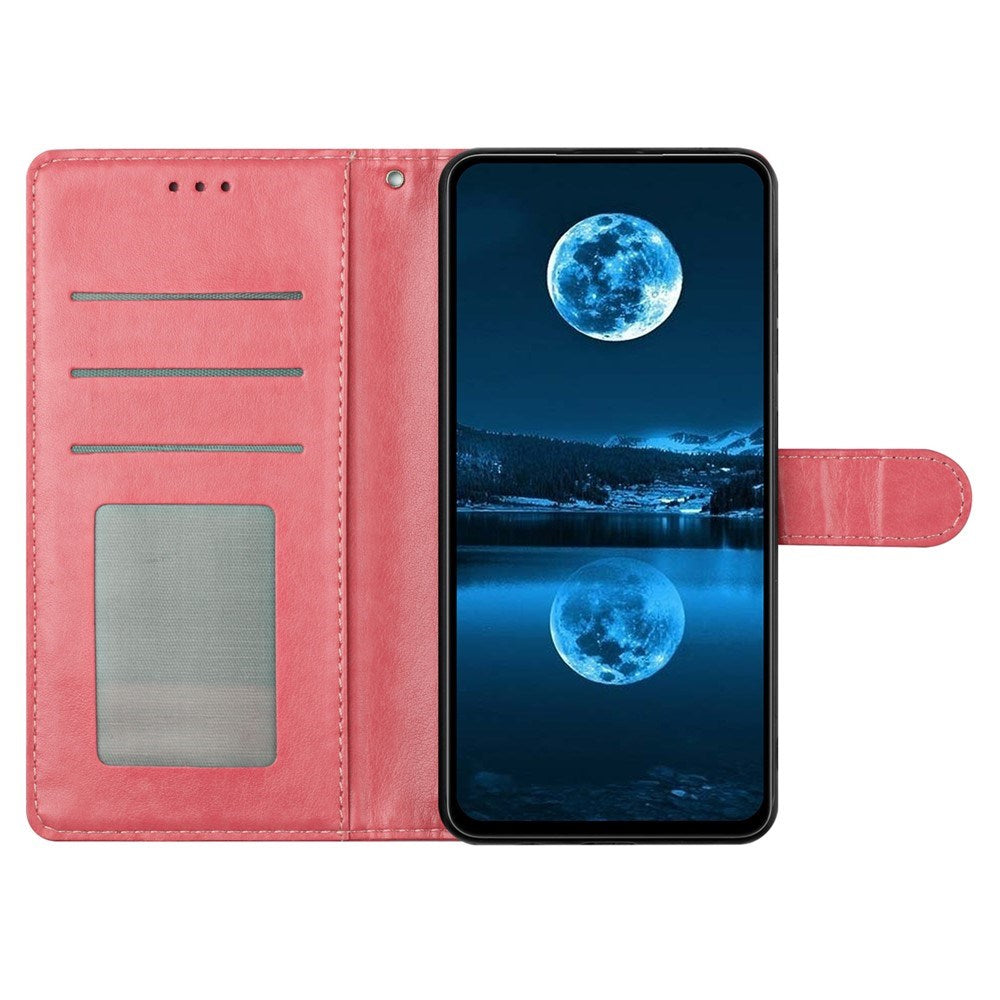 Samsung Galaxy A27 EIDERWOOD Kunstlæder Flip Cover - Strop - Lyserød