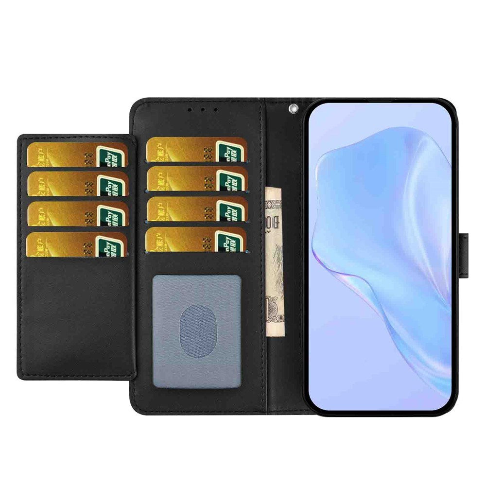 Google Pixel 10a EIDERWOOD Kunstlæder Flip Cover m. Strop - Sort