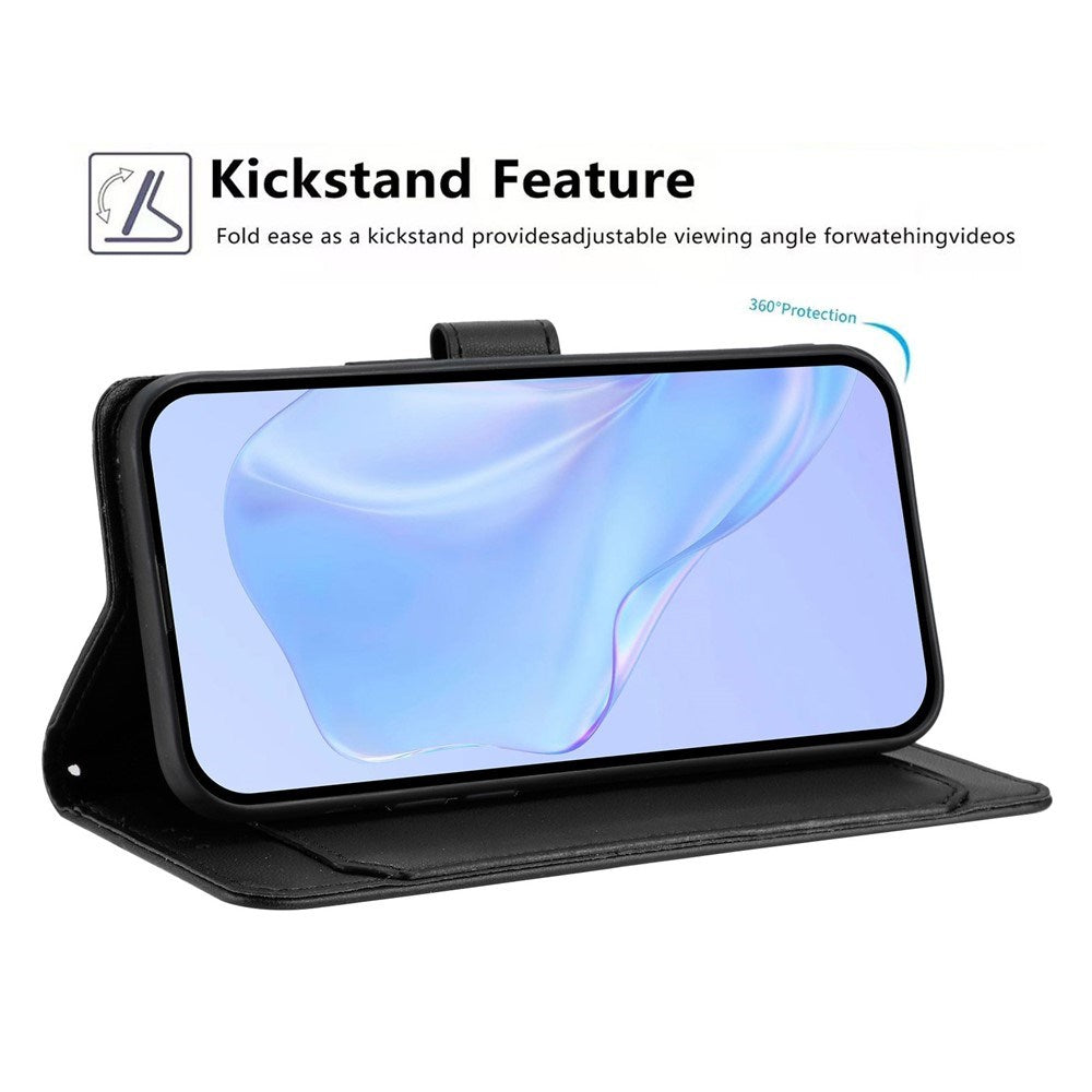 Google Pixel 10a EIDERWOOD Kunstlæder Flip Cover m. Strop - Sort
