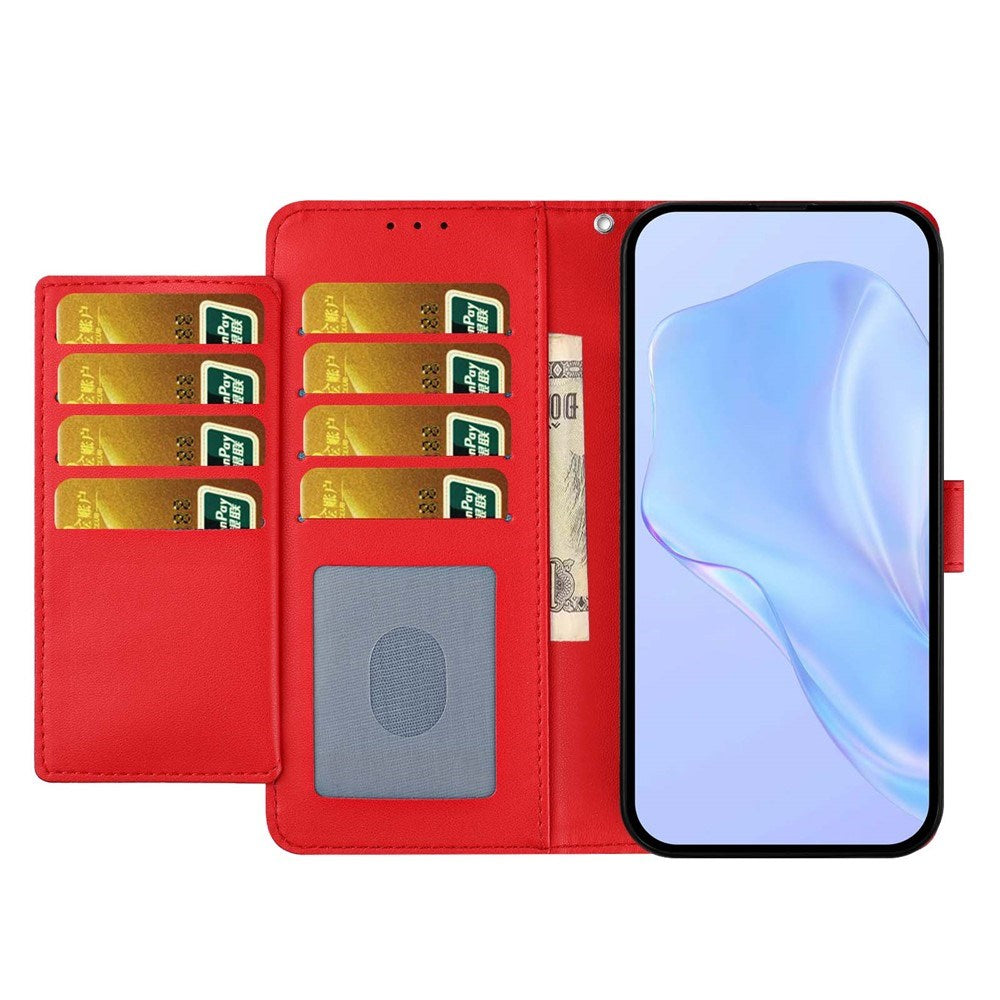 Google Pixel 10a EIDERWOOD Kunstlæder Flip Cover m. Strop - Rød