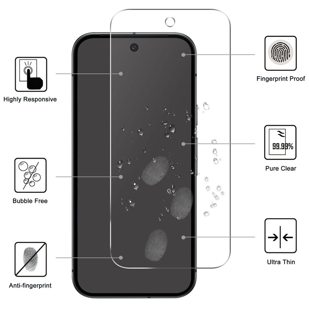 Google Pixel 10a EIDERWOOD 2-i-1 Beskyttelsessæt m. Plast Cover & Skærmbeskyttelsesglas - Gennemsigtig