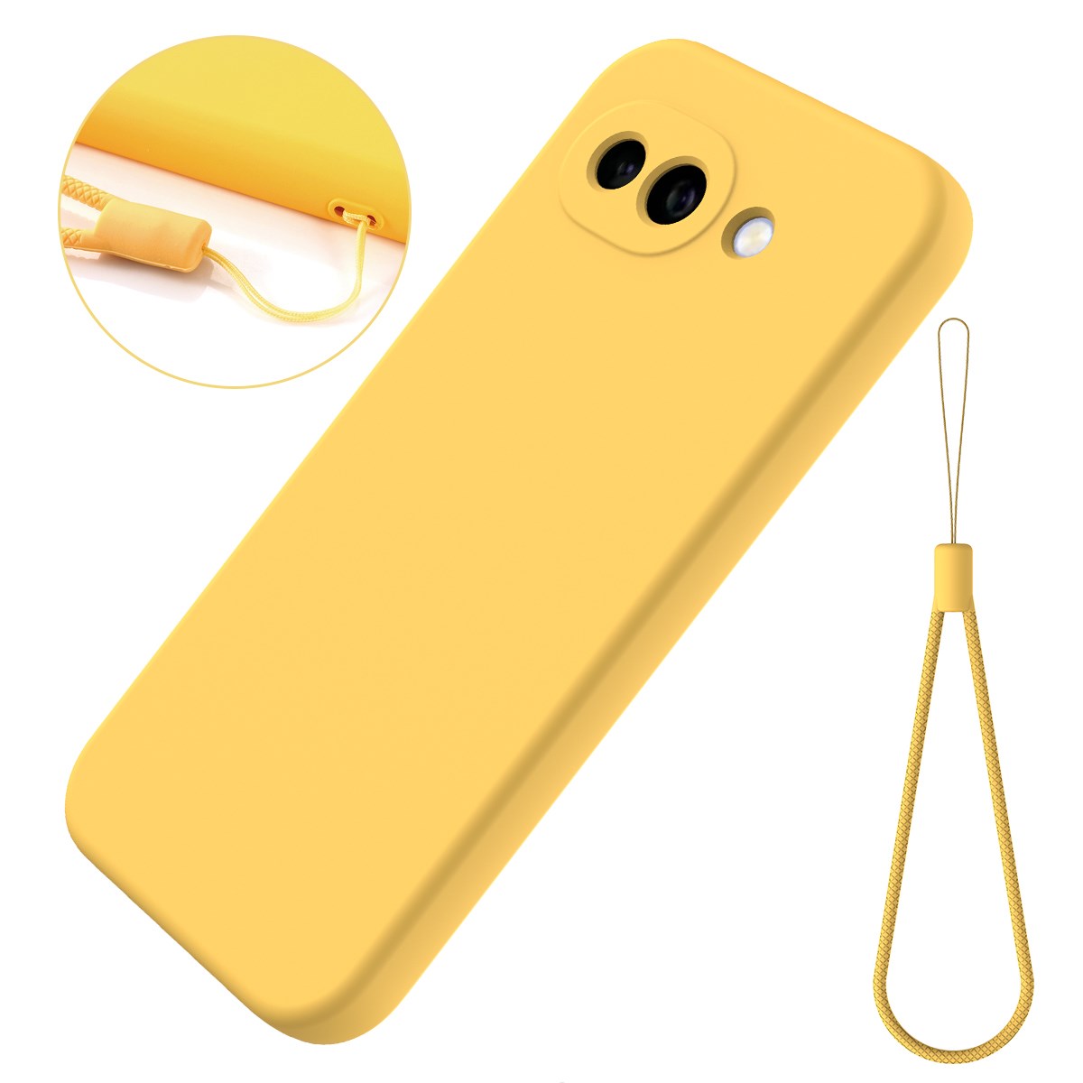 Google Pixel 10a EIDERWOOD Foret Silikone Bagside Cover m. Strop - Gul