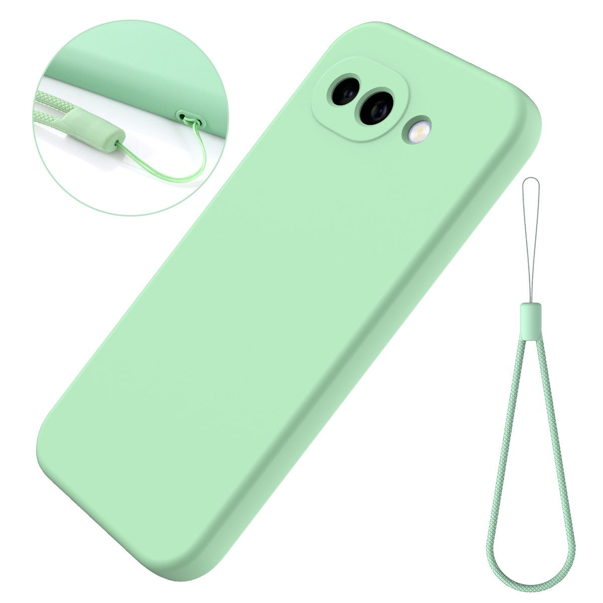 Google Pixel 10a EIDERWOOD Foret Silikone Bagside Cover m. Strop - Grøn