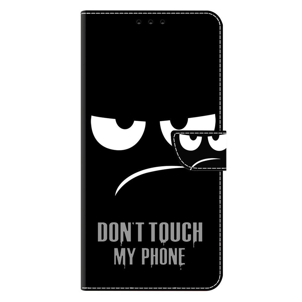Samsung Galaxy A37 EIDERWOOD Flipcover m. Indbygget Kortholder & Ståfunktion - "Don't Touch My Phone"