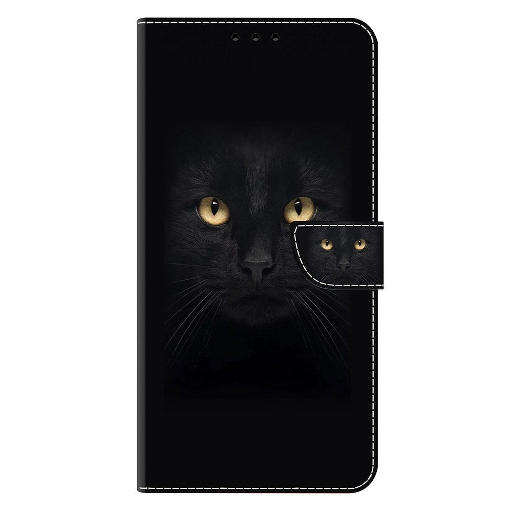 Samsung Galaxy A37 EIDERWOOD Flipcover m. Indbygget Kortholder & Ståfunktion - Sort Kat