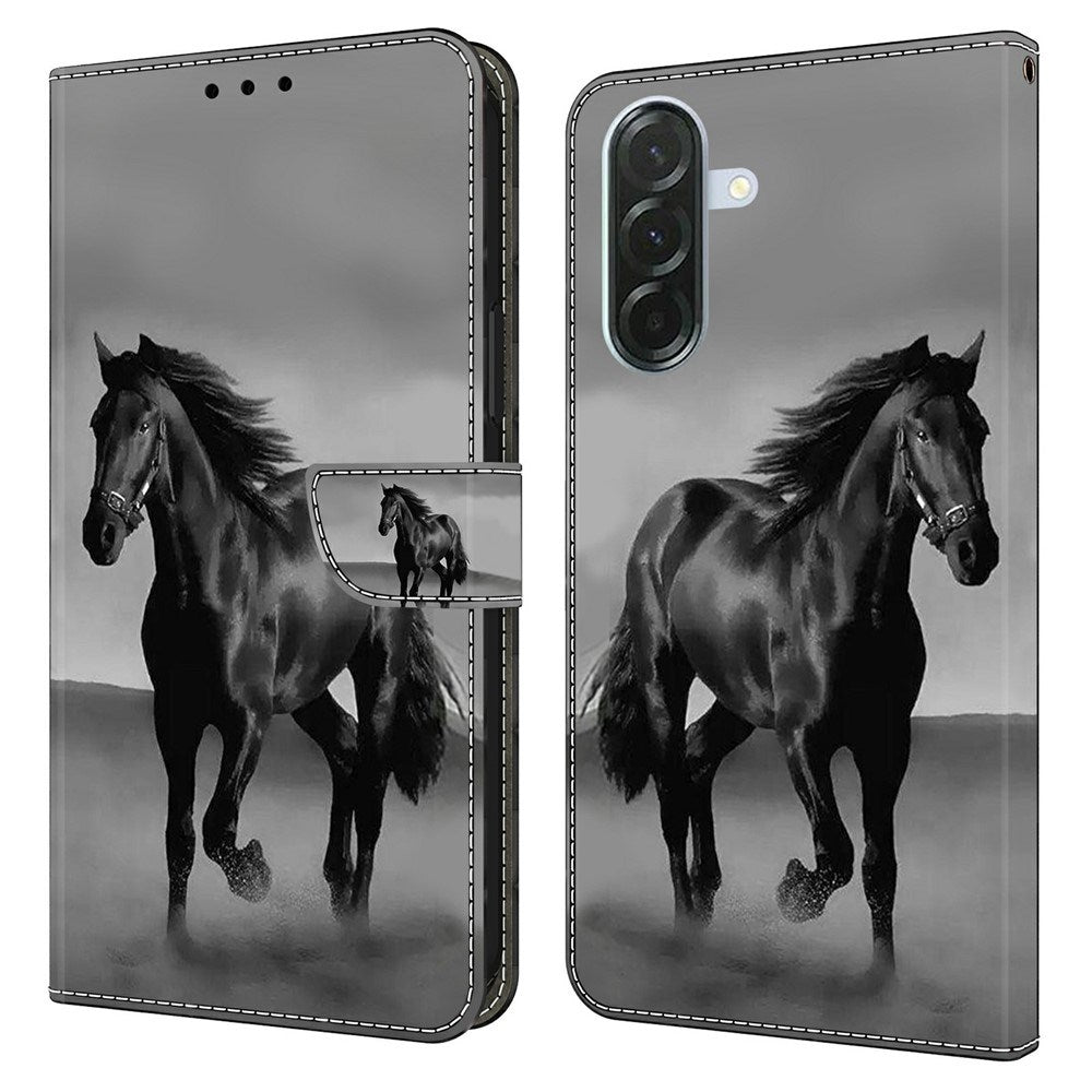 Samsung Galaxy A57 EIDERWOOD Flipcover m. Indbygget Kortholder & Ståfunktion - Hest