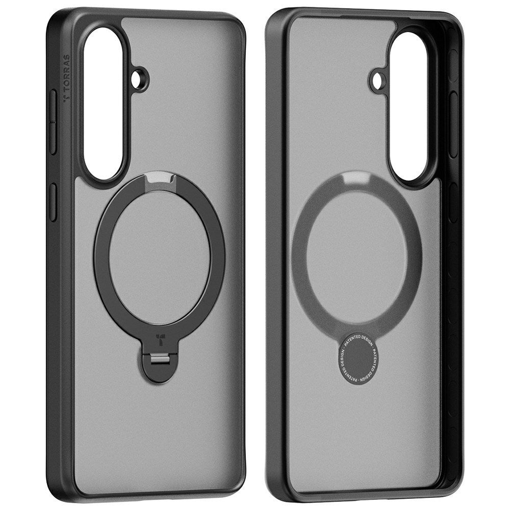 TORRAS Samsung Galaxy S26 Ostand Q3 Spin Cover m. Kickstand - MagSafe Kompatibel - Sort